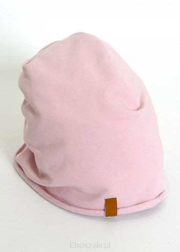 różowa czapka krasnal dla dziewczynki, na prezent, jesienna czapka