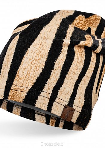 czapka bawełniana zebra