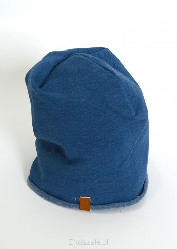  czapka krasnal dla chłopca lub dziewczynki jeansowy melanż, czapka dziecięca na wiosne 
