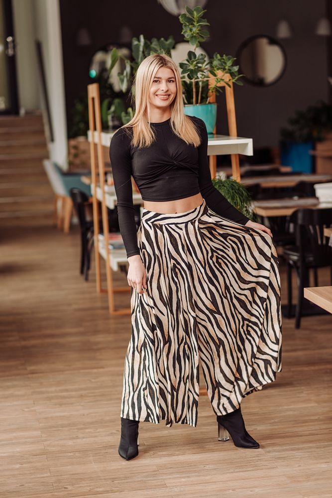 spódnico spodnie zebra